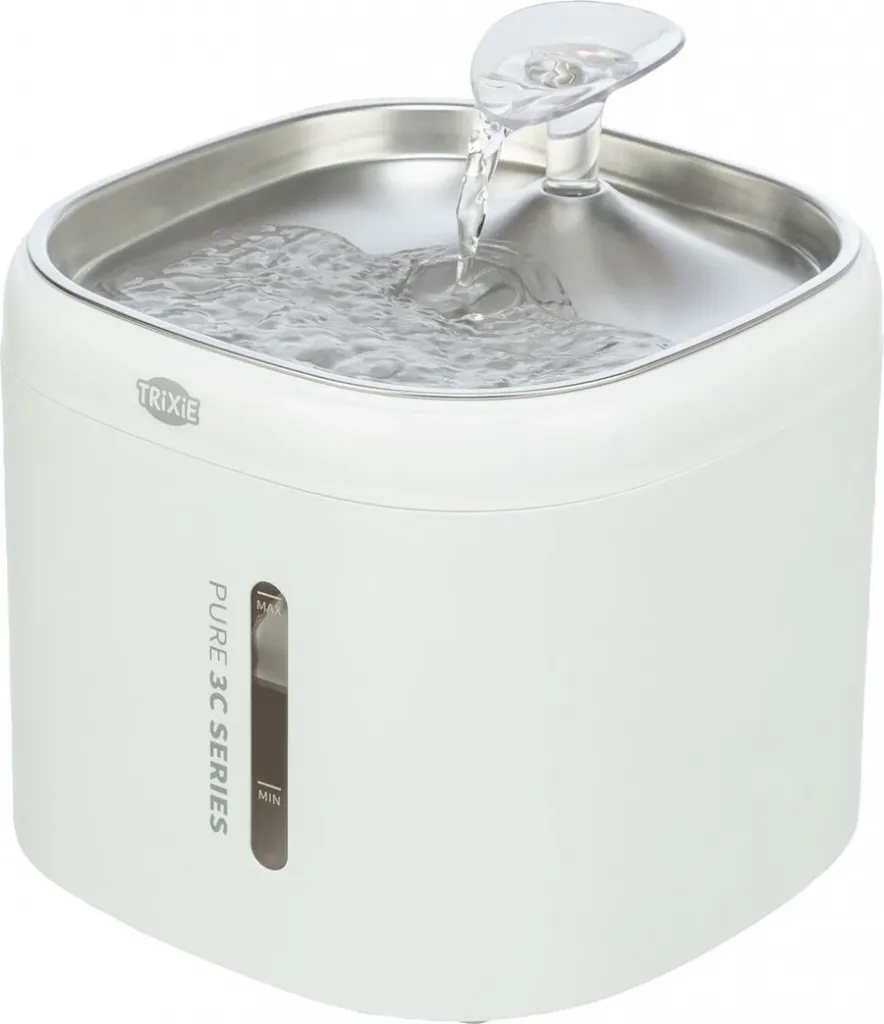 Aqua Pure Trinkbrunnen mit Edelstahltrinkschale und Wasserstandsanzeige